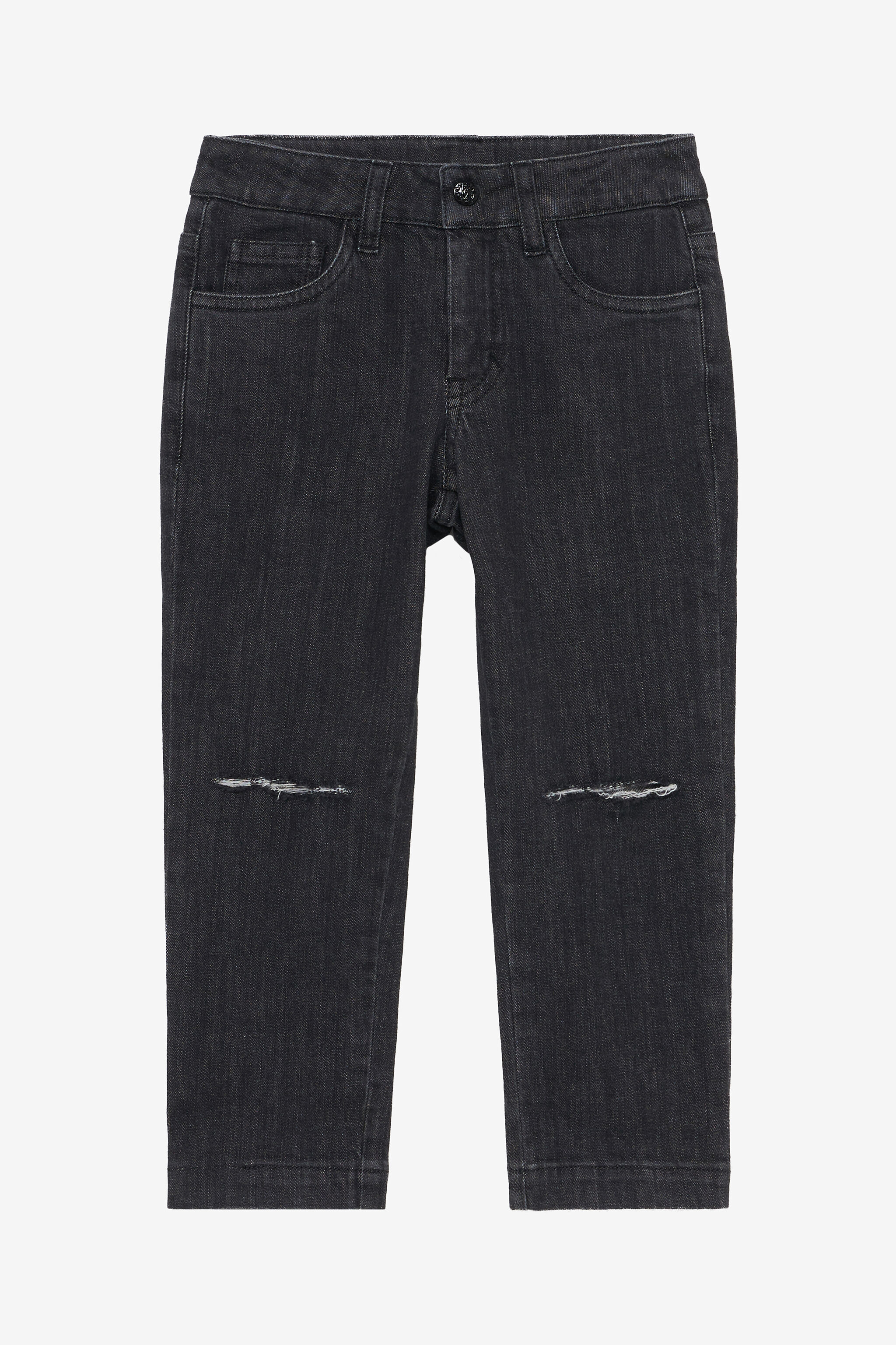 JU Black Ripped Jeans BLACK UJJ20B-DN001
