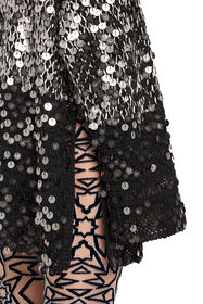 RC Sequin embroidered sweater Black/Silver IWM642-MR003