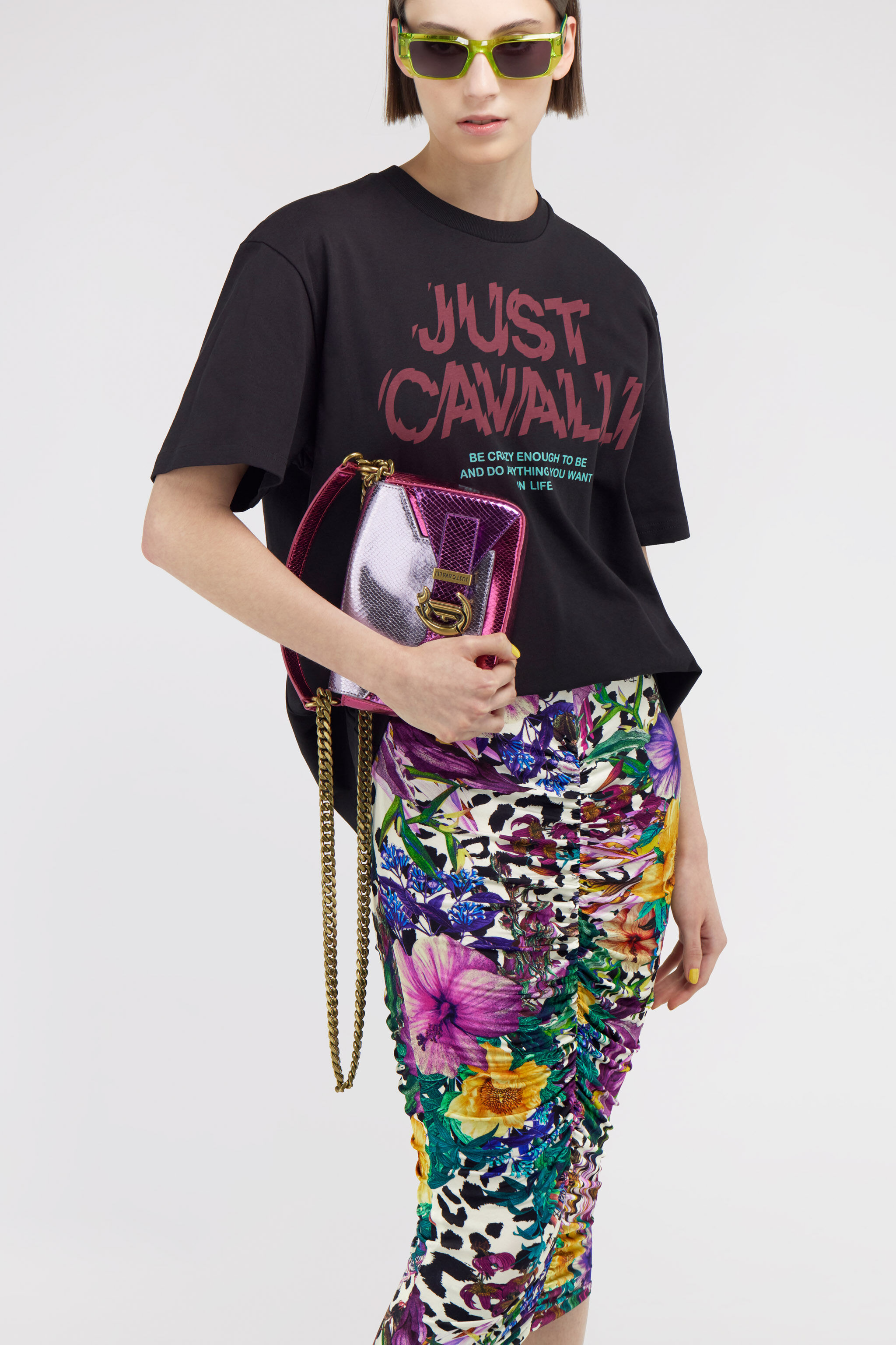 JC Just Cavalli skirt JC Just Cavalli skirt Grün/Lila SFT039-SF878