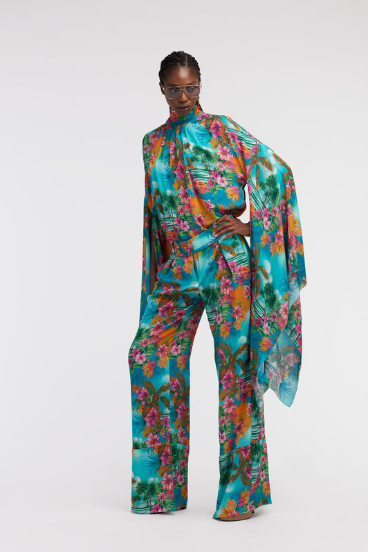 RC Hawaii silk Shirt Hellblau SKT702-7HI84