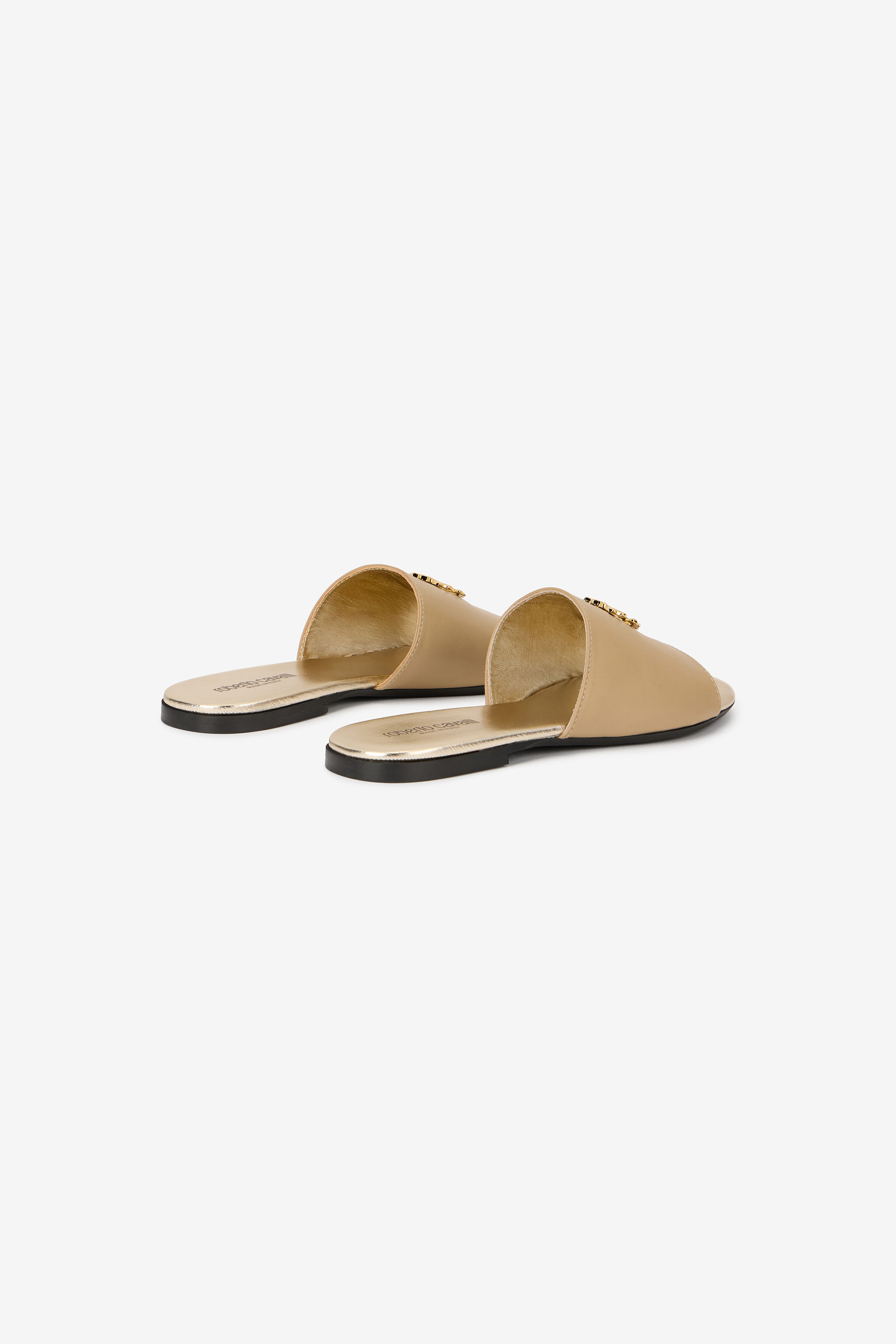 RC Leather Sandals with Gold Logo RC Leather Sandals with Gold Logo SAND QOS01B-PZO12