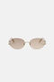 RC Lunettes de soleil sans monture à forme ronde SHINY LIGHT GOLD VALD15-ID255