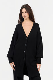 RC Black Long Cardigan With Button BLACK TOM90A-MG008