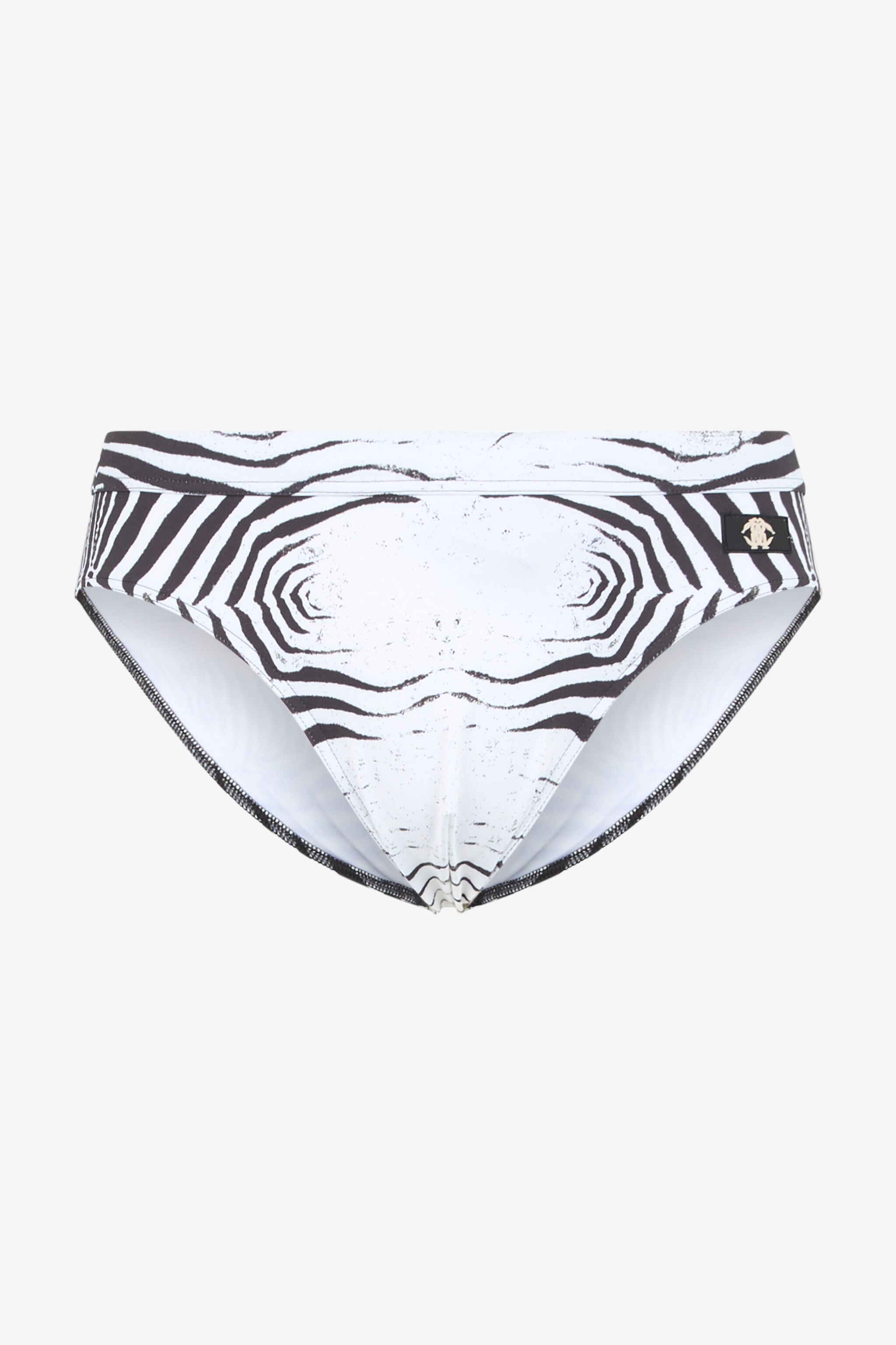 RC Zebra-Print Swim Briefs RC Zebra-Print Swim Briefs Black/White URH01M-LNN49