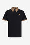RC Black Polo Shirt With Jaguar Print Detail RC Black Polo Shirt With Jaguar Print Detail BLACK/JAGUAR QOT64E-KB001