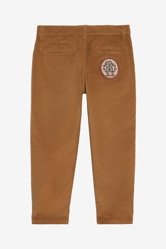 JU Corduroy Trousers with Monogram RC JU Corduroy Trousers with Monogram RC BEIGE HAZELNUT VJT20K-VL006