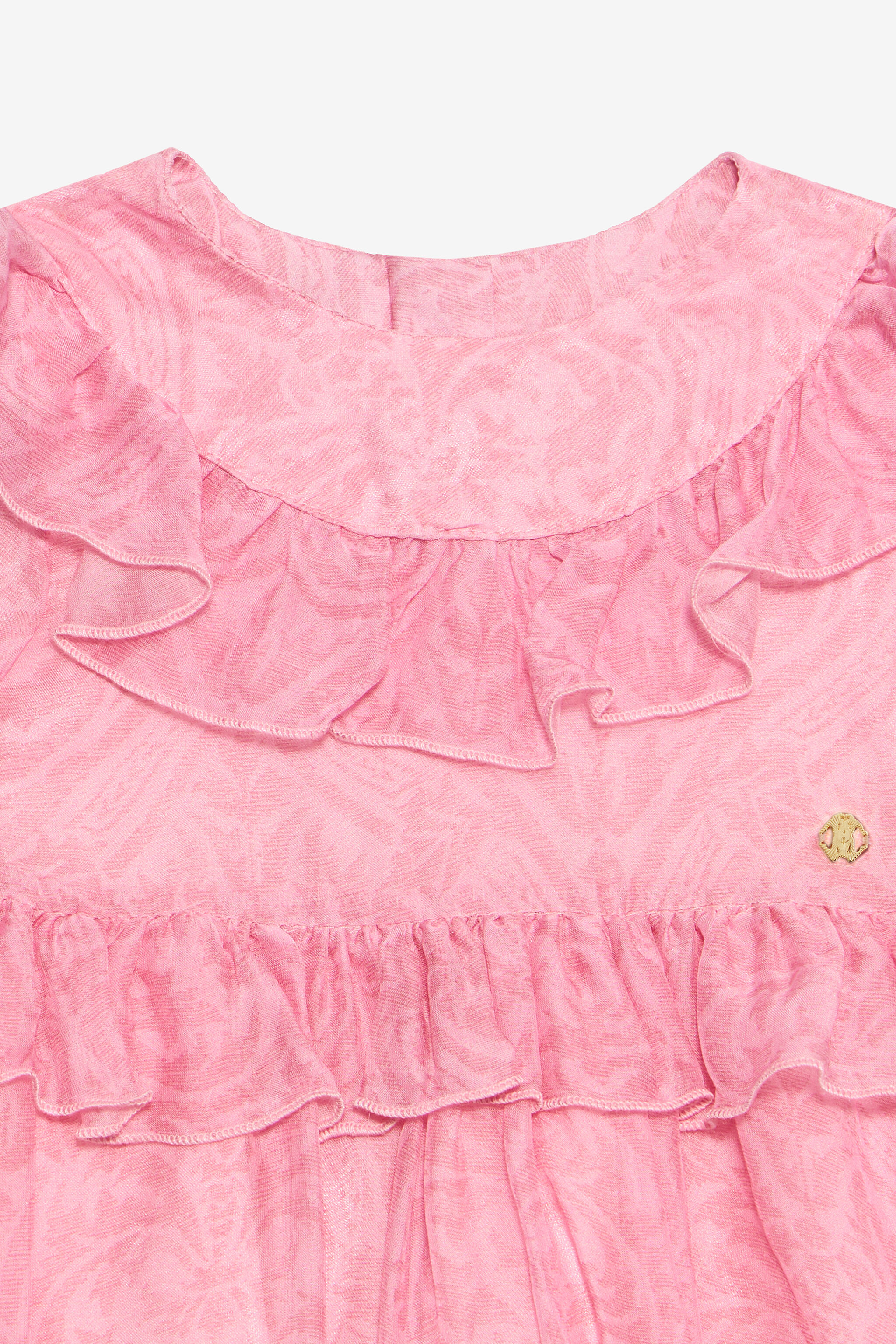 JU Pink dress with ruffles JU Pink dress with ruffles BABY ROSE VJT114-2NP28