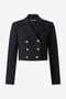RC Double-Breasted Cropped Jacket Black VQT403-KU013