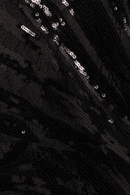 JC See-Through Dress With Sequined Zebra Pattern Black UFT182-UF248