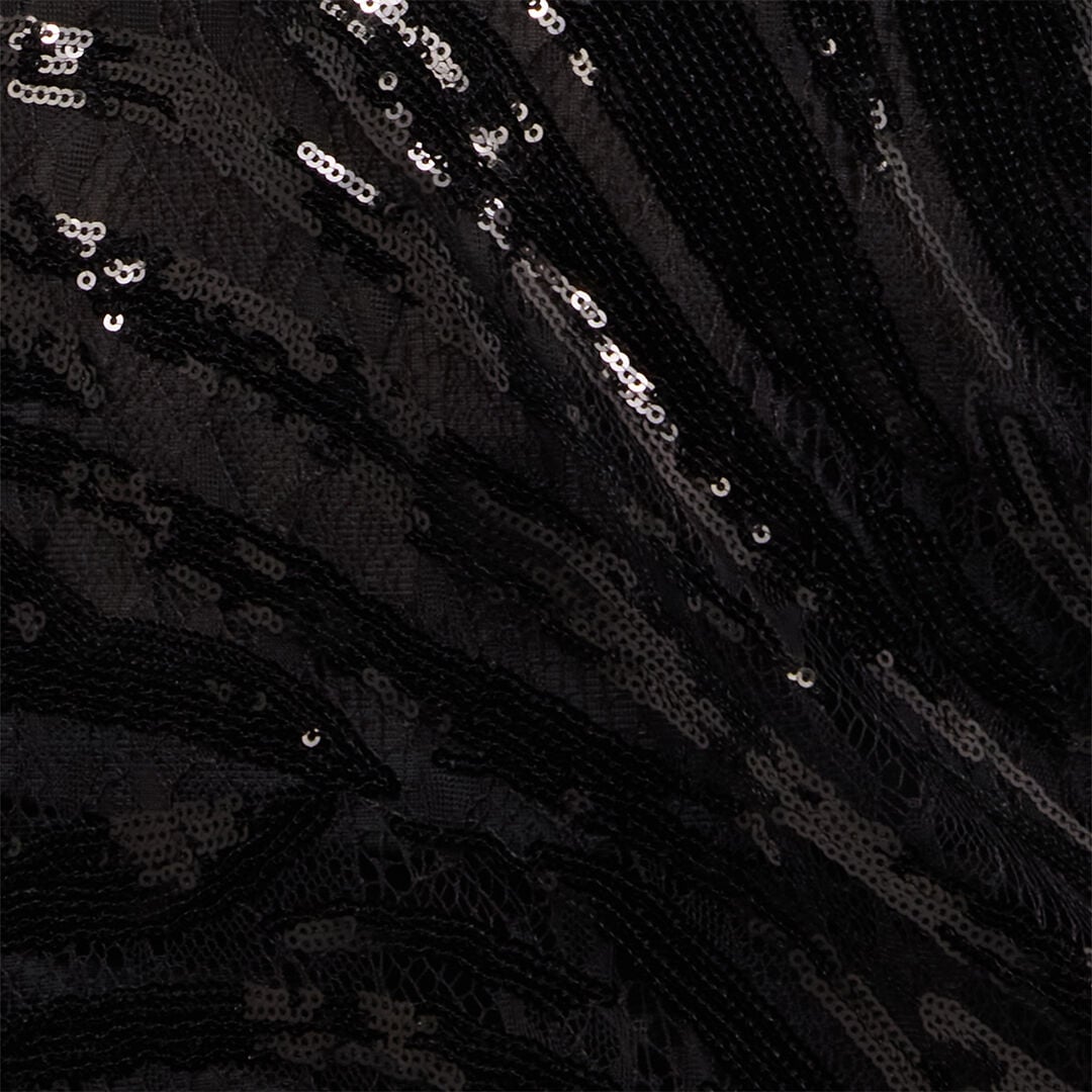 JC See-Through Dress With Sequined Zebra Pattern JC See-Through Dress With Sequined Zebra Pattern Black UFT182-UF248