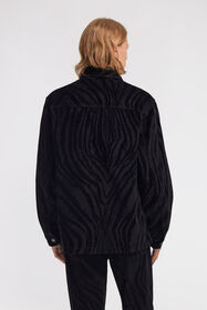 RC Zebra print Shirt Schwarz TRT775-VKB79