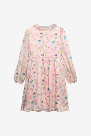JU Robe En Soie Imprimé Autumn Dream BABY PINK TJT10E-2NH91