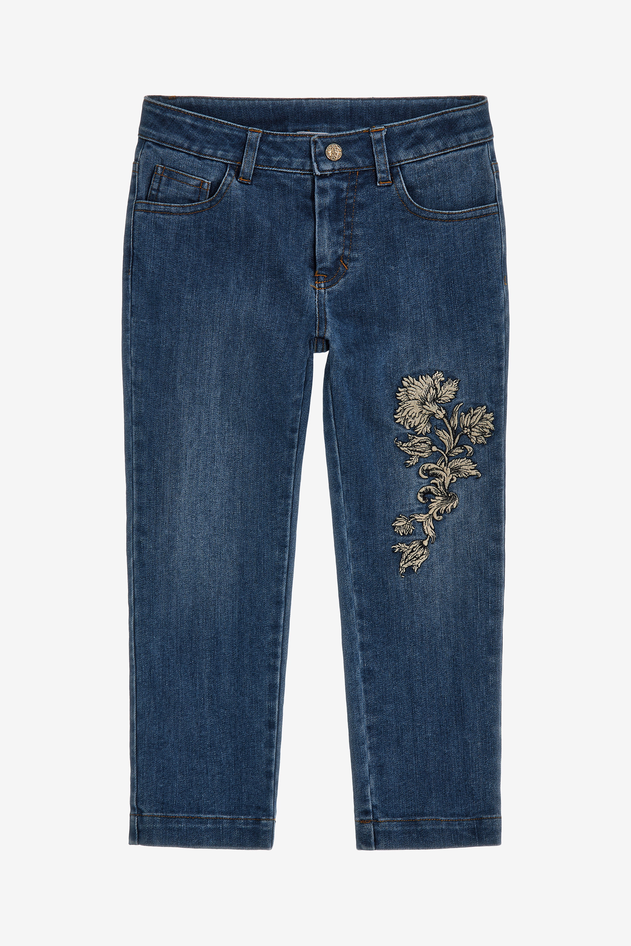 JU Logo Denim-Hosen JU Logo Denim-Hosen Dunkelblau SJJ205-DS015