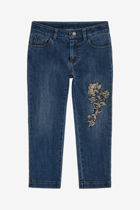 JU Logo Denim-Hosen JU Logo Denim-Hosen Dunkelblau SJJ205-DS015