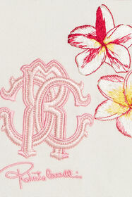 JU Sweat-Shirt Avec Fleurs Et Monogramme RC Brodés MILKY WHITE UJT663-CF050