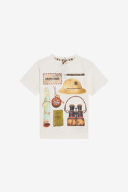 JU T-shirt mit Explorer-Print MILKY WHITE UJT618-JD001