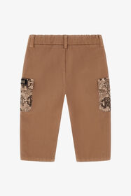 JU Pantalon cargo à Logo RC Marron clair TJT237-CE035