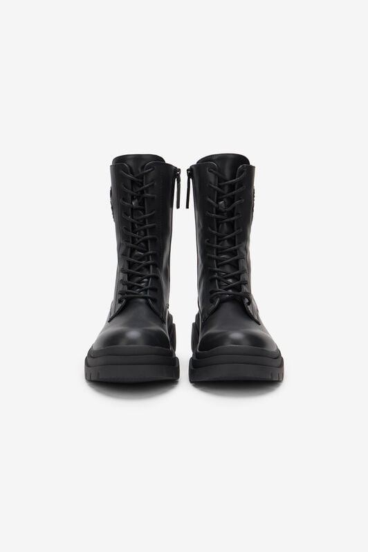 JC Black Combat Boots With Logo JC Black Combat Boots With Logo BLACK RKS214-RK579
