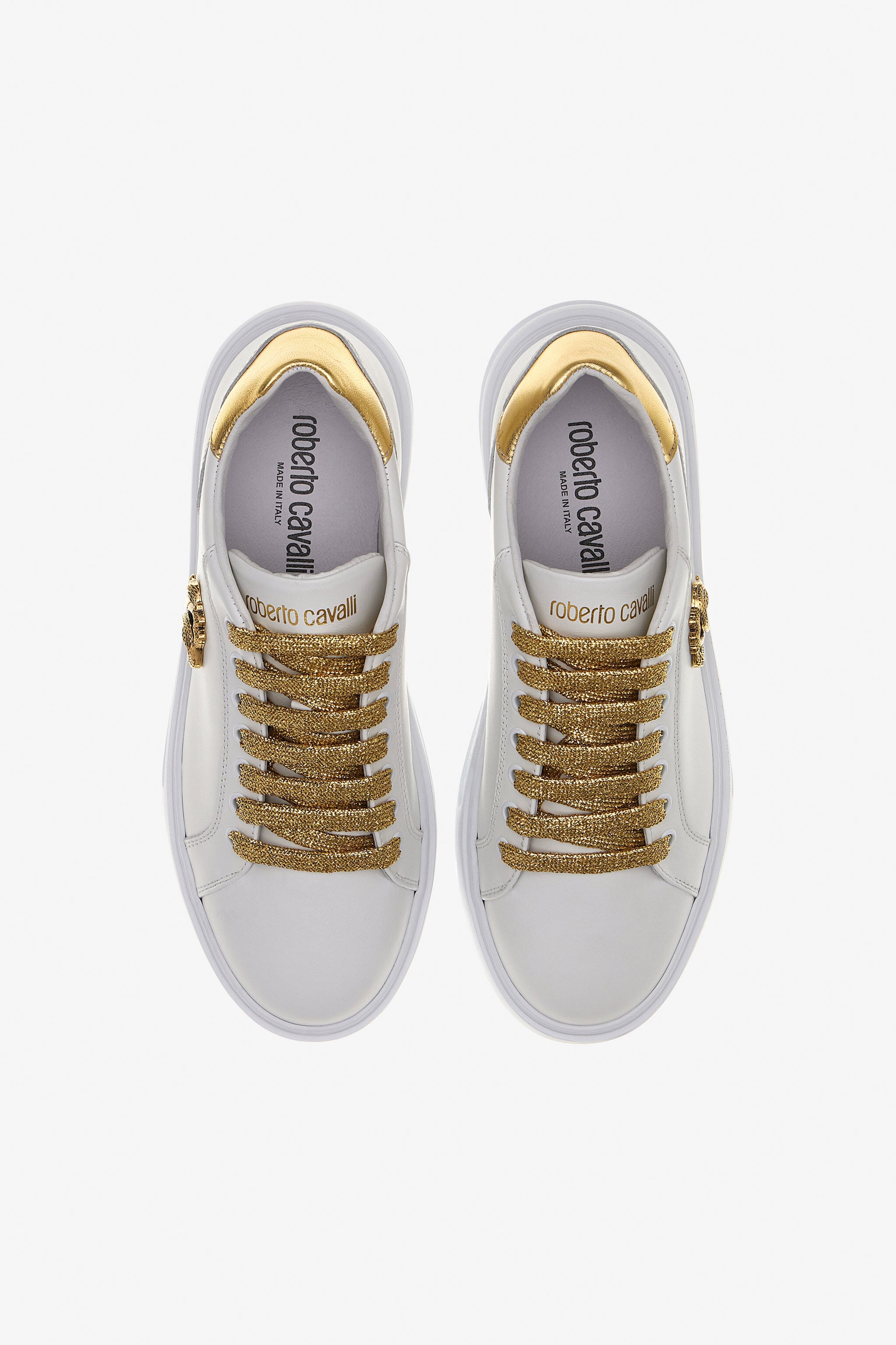 RC Sneakers with Monogram RC RC Sneakers with Monogram RC White/Gold SKS036-PZB23