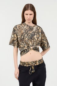 JC Crop Top With Python Print 716 MARZAPAN + 738 C UFT114-UF168