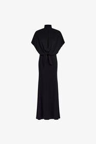 RC Long dress with knot Black TWT117-JE040