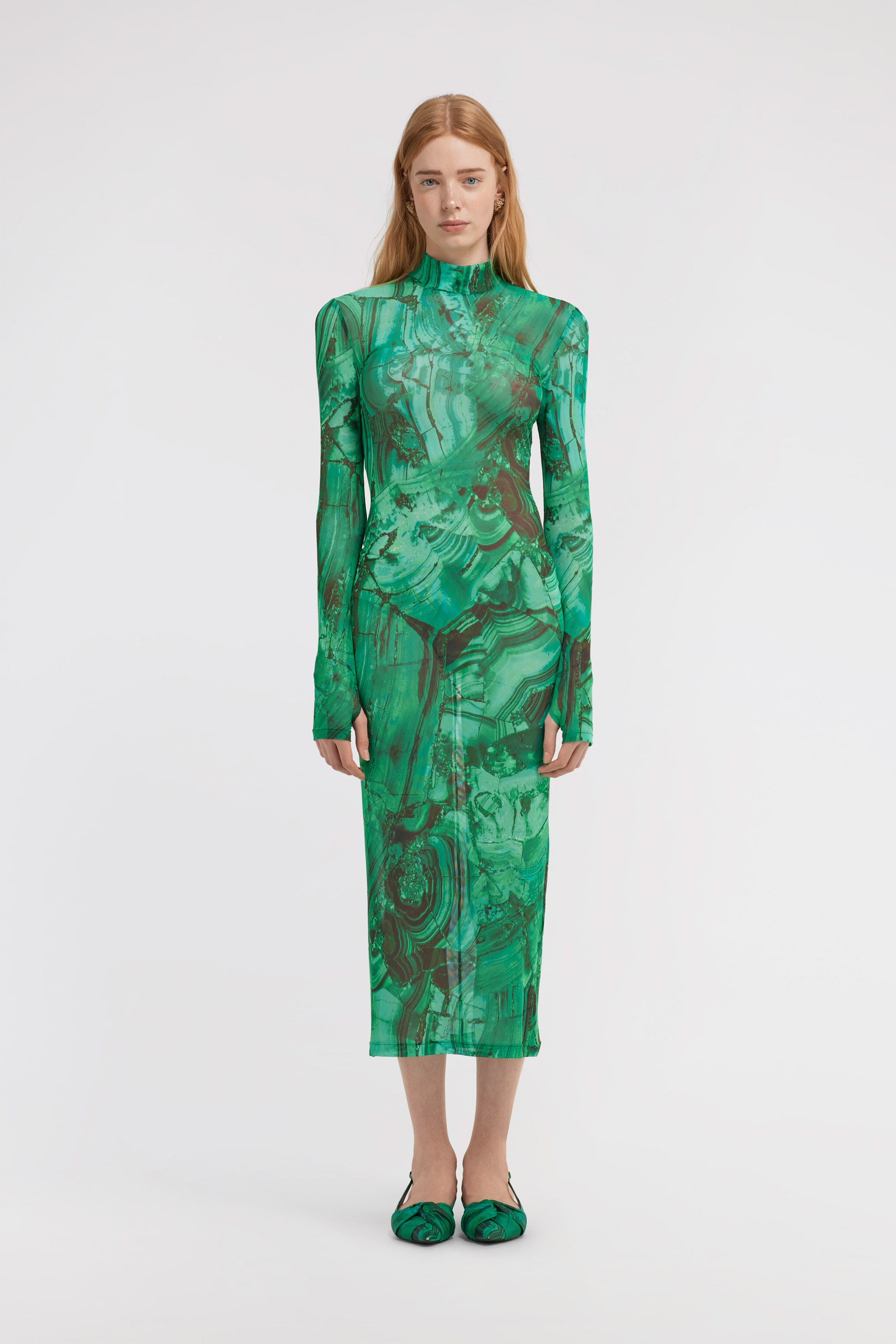 RC Malachite Print Dress RC Malachite Print Dress Green TKT130-6HN06