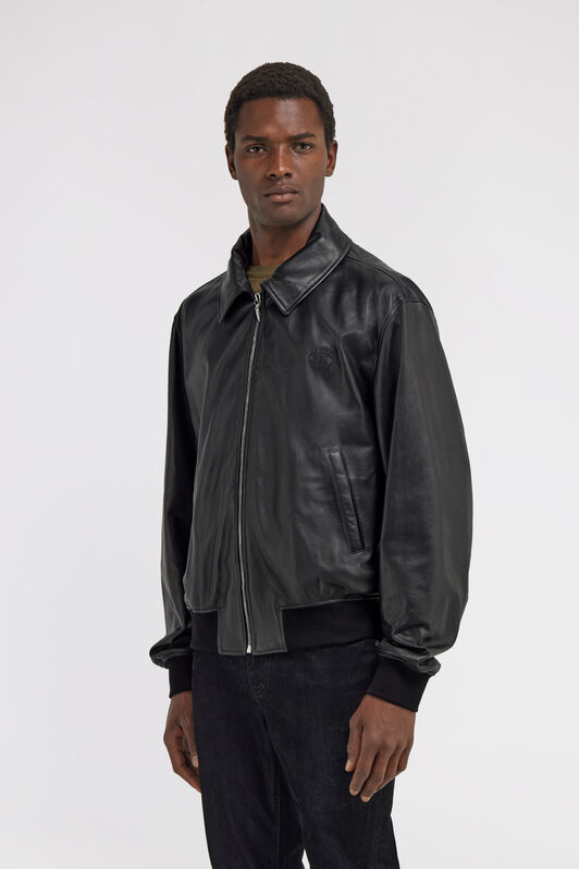 RC Leather Bomber Jacket RC Leather Bomber Jacket Black SRP400-PN504