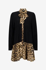 RC Minikleid mit Leoparden-Print BLACK/JAGUAR QOT10C-VI001