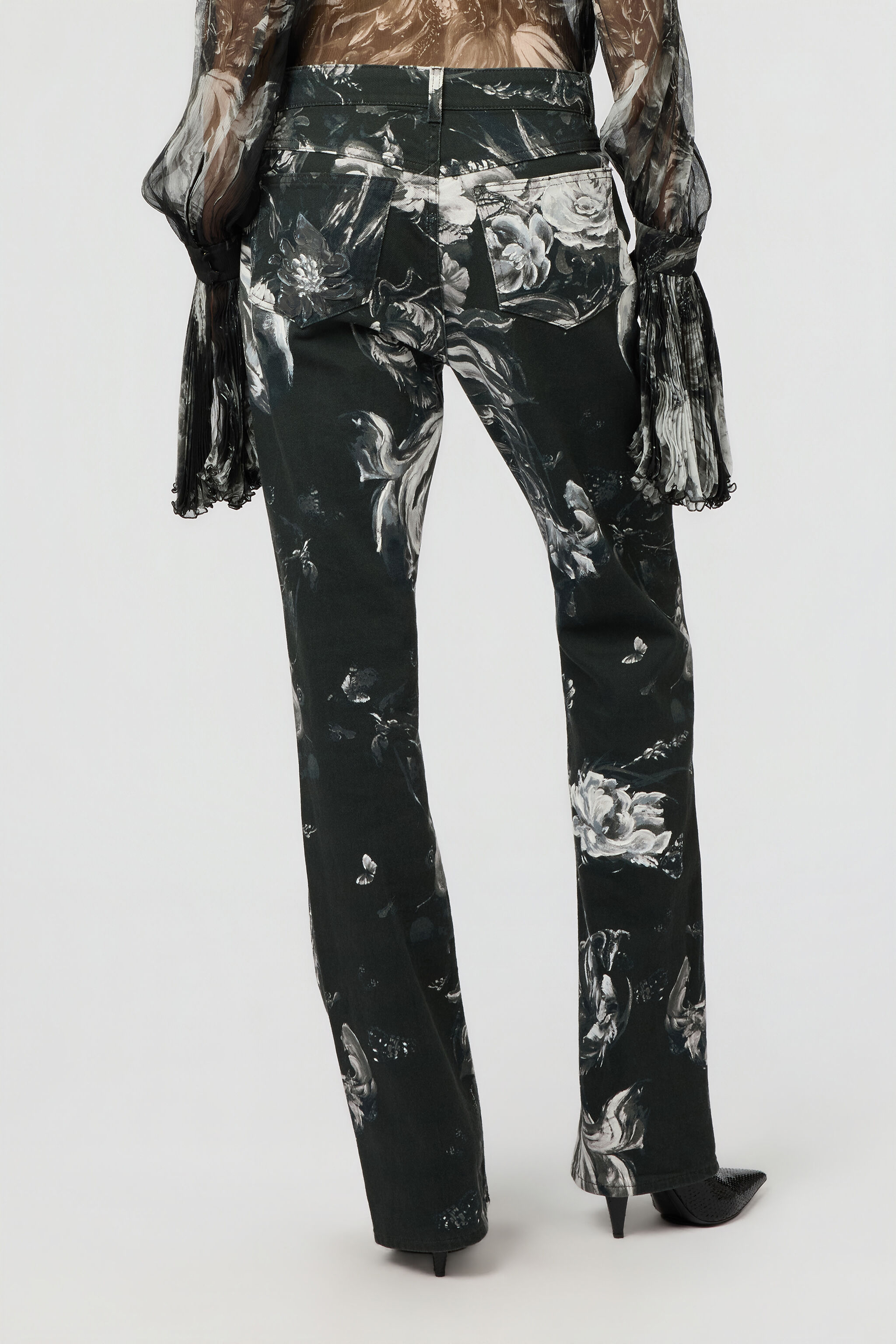 RC Jeans Con Estampado Fiammingo Flowers BLACK/GREY XWJ203-DAT77
