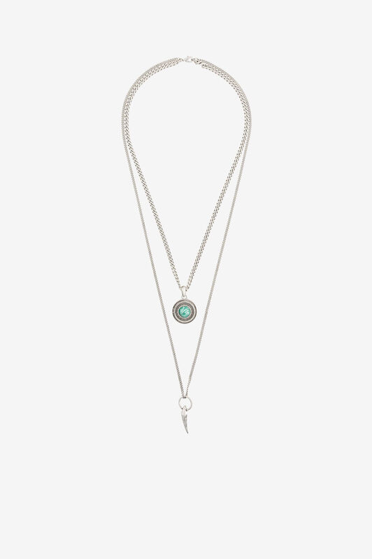 RC Collier à pendentif Tiger Tooth Argent RRG006-AM016
