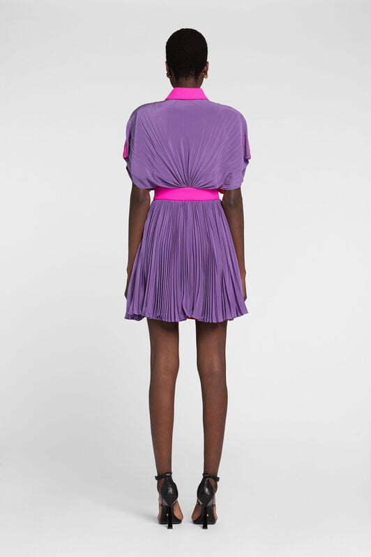 RC Colourblock Pleated Silk Mini Dress RC Colourblock Pleated Silk Mini Dress MULTICOLOR OQT119-SY003