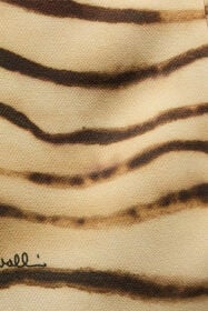 JC Short Dress With Tiger Skin Print Light Brown UFT179-UF245