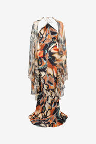 RC Butterfly Print Dress BLACK/MULTICOLOR XQT193-JRT28