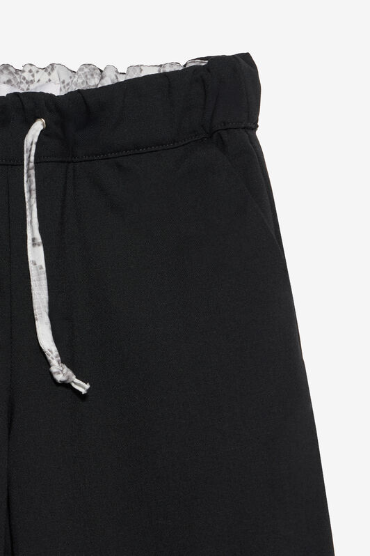 JU Schwarze Wide-Leg-Hose JU Schwarze Wide-Leg-Hose BLACK/P.G. XJT22K-GA108