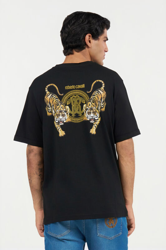 RC Black T-Shirt with RC Monogram BLACK QOT62B-JD060