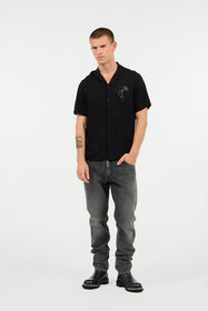 JC Black T-Shirt With Embroidered Logo BLACK UFM003-UF098