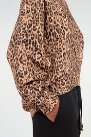 JC Leopard print sweatshirt BEIGE VFS018-VF342