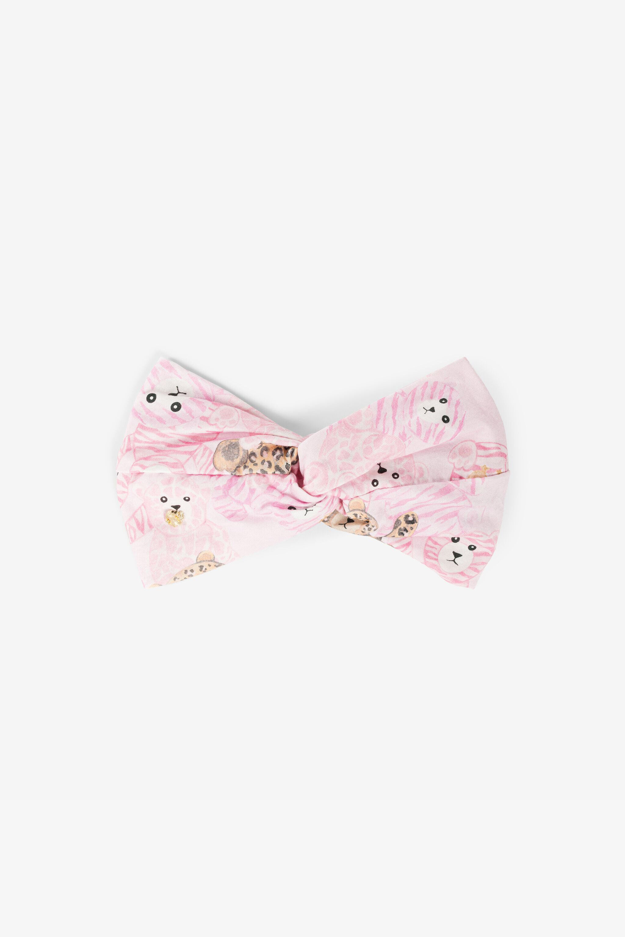 JU Teddy Bear-Print Twist Headband JU Teddy Bear-Print Twist Headband Pink RJI005-JFG79