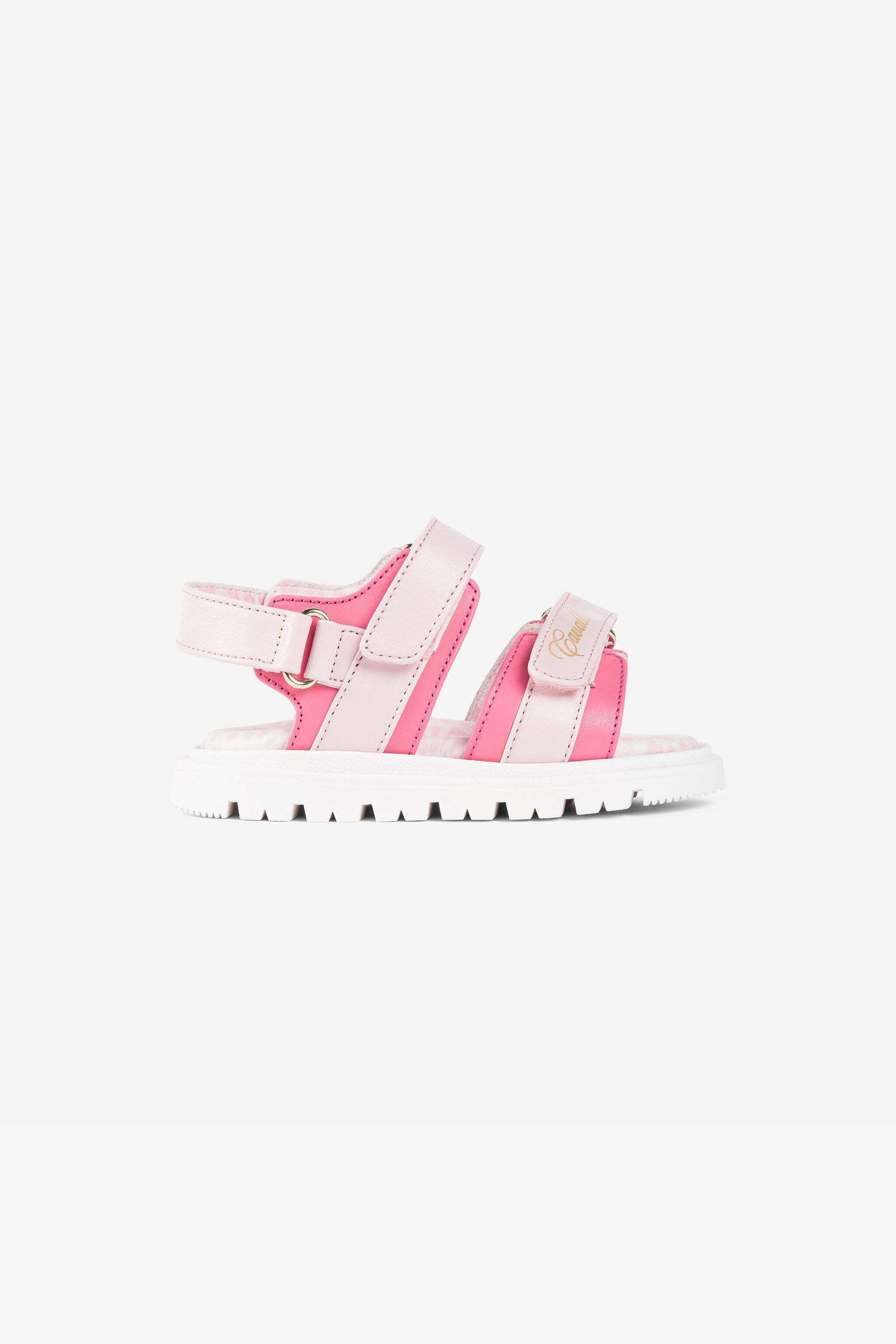 JU Sandalen mit Leoparden-Print und Logo JU Sandalen mit Leoparden-Print und Logo Rosa Q61122-Q0025