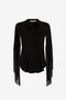 RC Fringe cuffs tie-collar shirt RC Fringe cuffs tie-collar shirt Black RKT701-JJ051