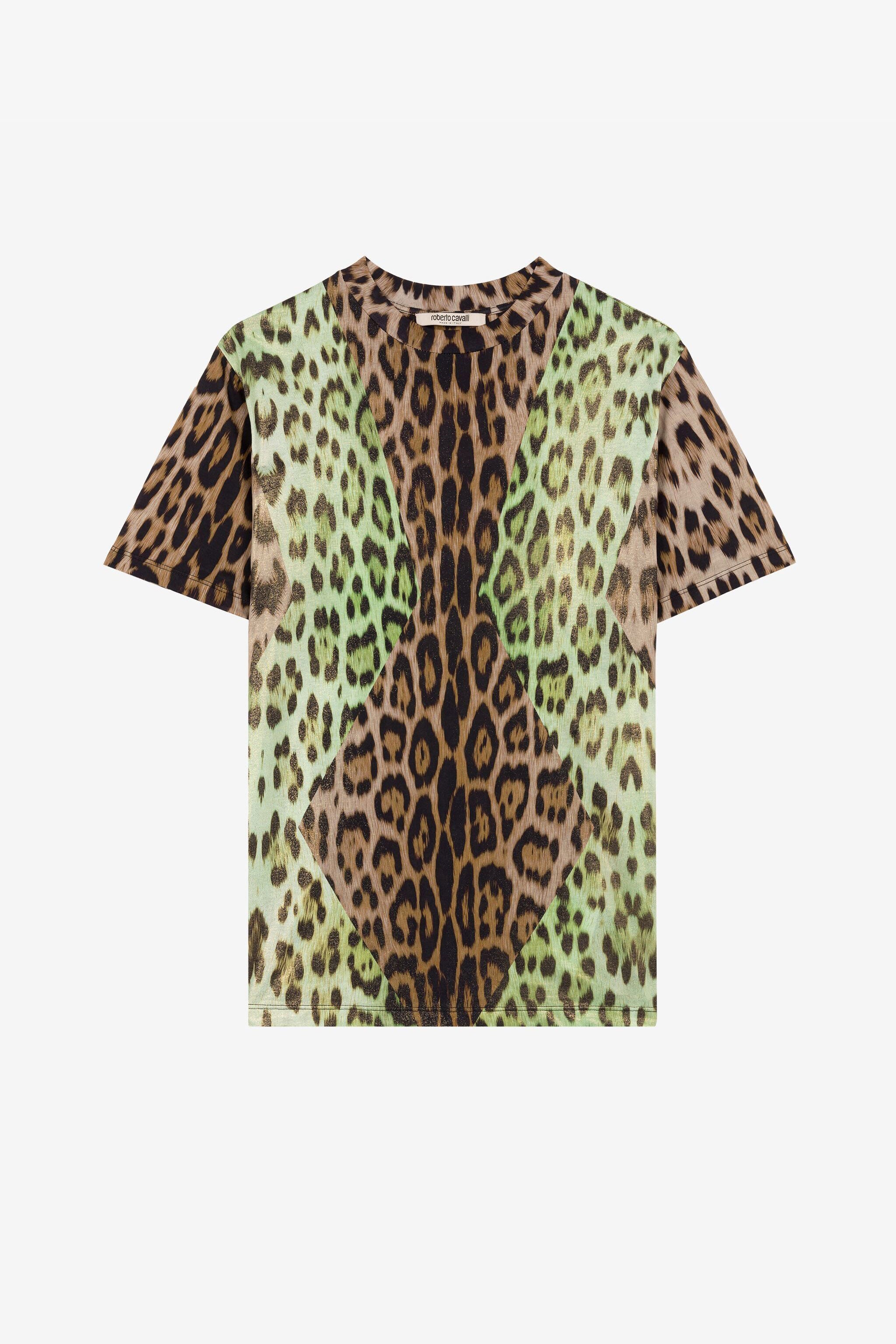 RC Leopard-print panelled T-shirt RC Leopard-print panelled T-shirt MACULA VERDE QKT61A-3PF53