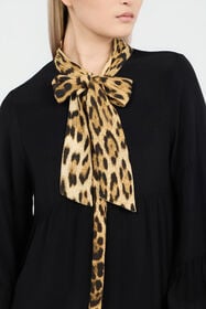 RC Leopard Print Dress Mini BLACK/JAGUAR QOT10C-VI001