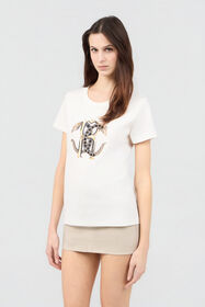 RC Ivory T-shirt with Logo IVORY SOT60F-1H003