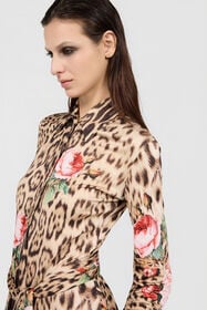 RC Mini Dress Jaguar Roses Print NATURAL XQT108-JRT24