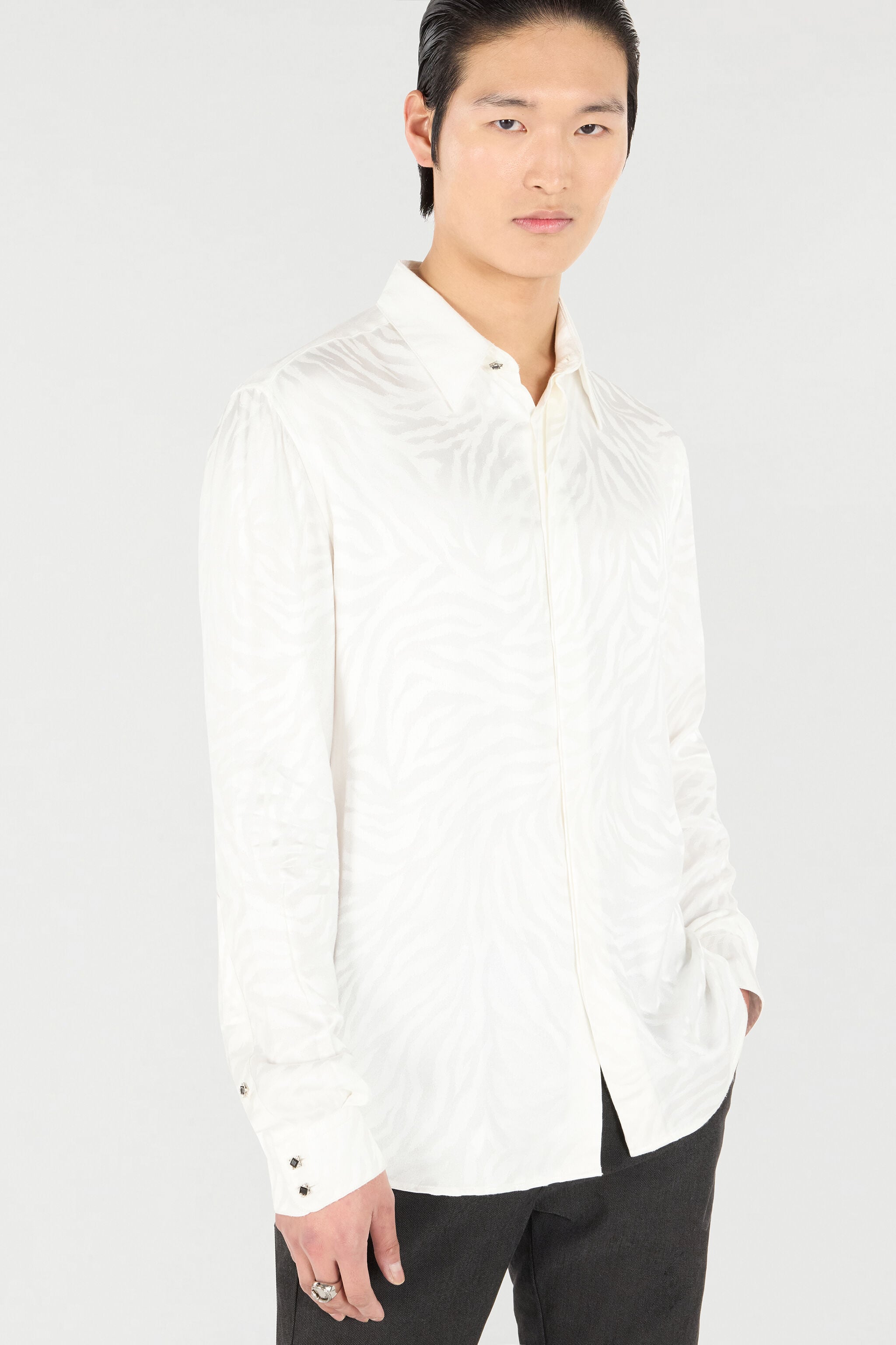 RC Long Shirt With Tiger Skin Print RC Long Shirt With Tiger Skin Print White URT700-DJ097