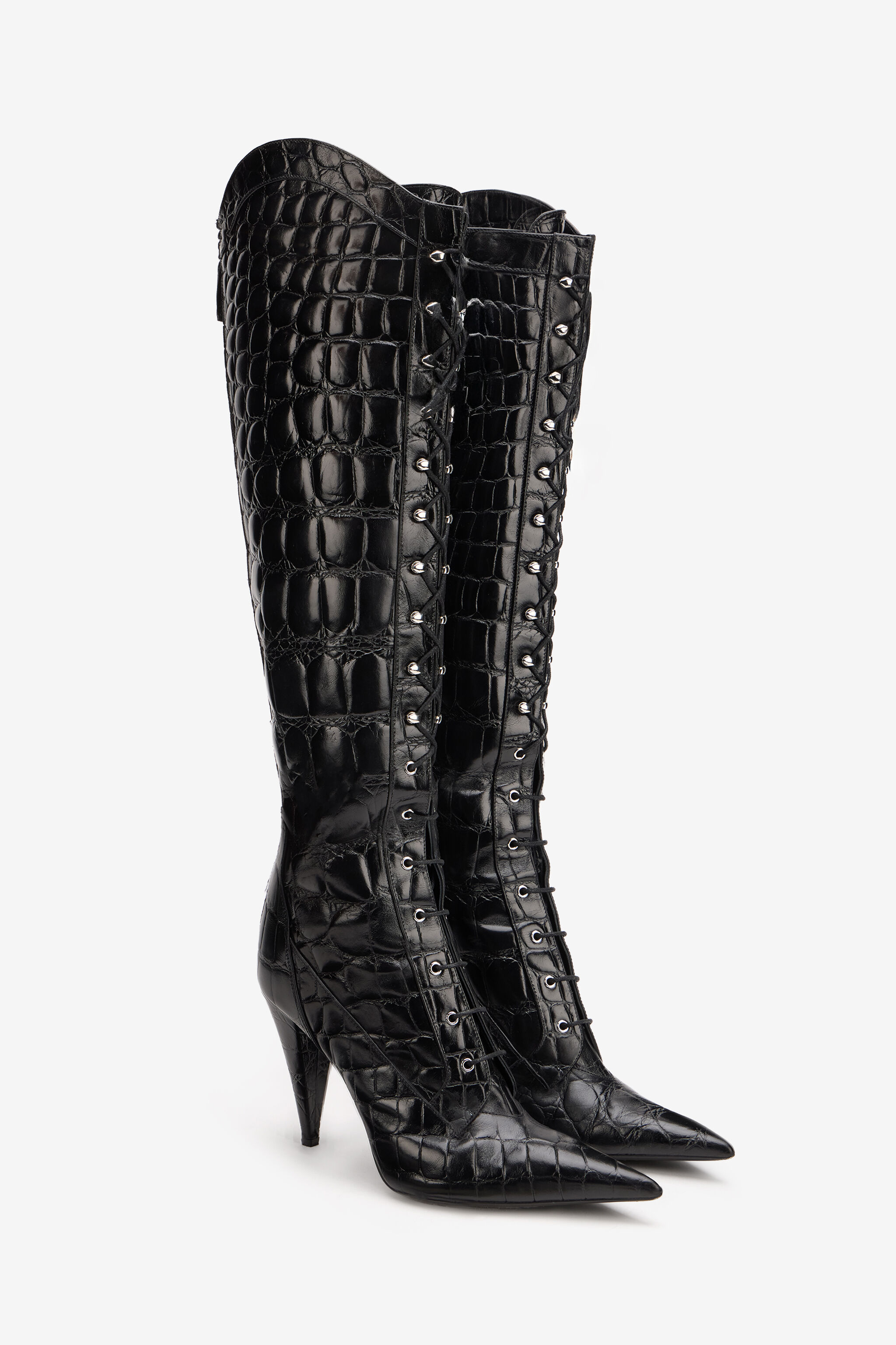 RC Black Leather Heel Boots RC Black Leather Heel Boots BLACK/PALLADIUM XWS006-PZ958