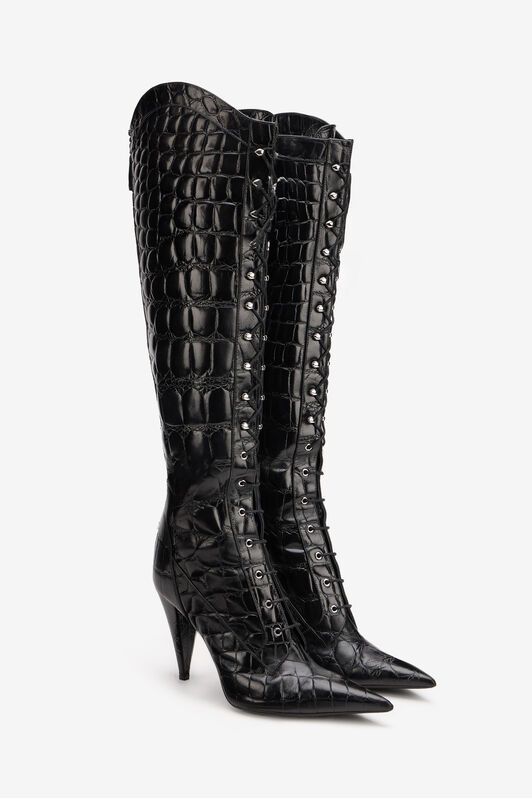 RC Black Leather Heel Boots RC Black Leather Heel Boots BLACK/PALLADIUM XWS006-PZ958