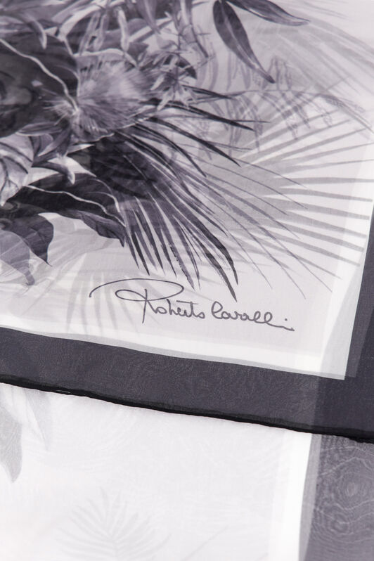 RC Roberto Cavalli Stole with JUNGLE print RC Roberto Cavalli Stole with JUNGLE print Black/White SYI00H-2NL57