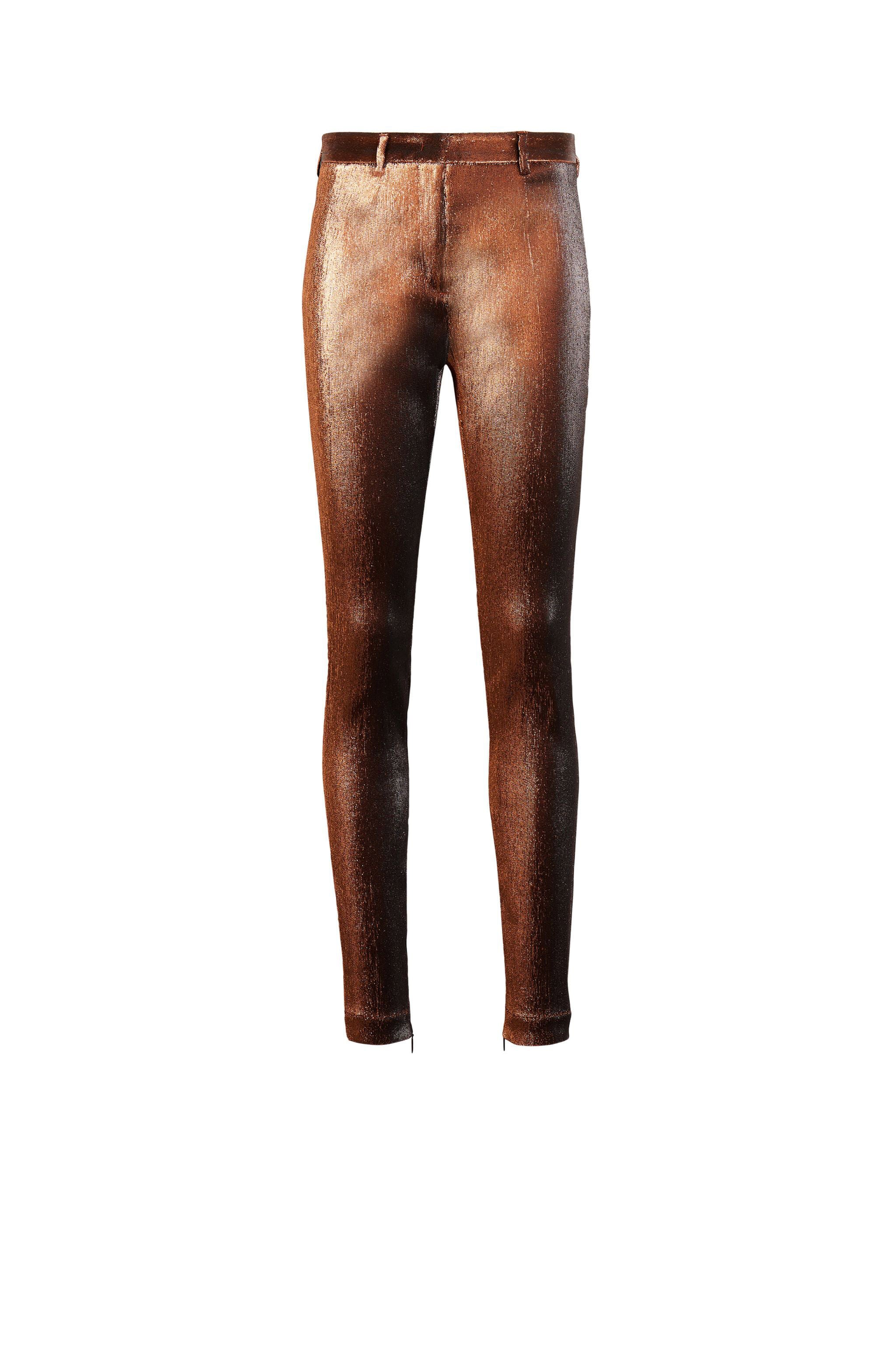 RC Metallic stretch lurex solid trousers RC Metallic stretch lurex solid trousers Dark red HQT203-FT099