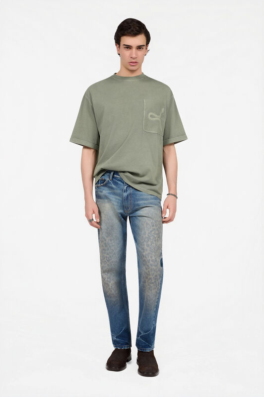 RC Sage Green T-Shirt With Embroidered Snake RC Sage Green T-Shirt With Embroidered Snake SAGE XNT62F-JD060